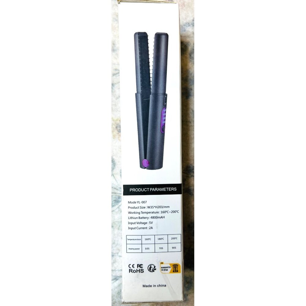 Cordless Rose Gold Hair Straightener Pink Rechargeable with Bag Cord & Manual 9” - Picture 2 of 4